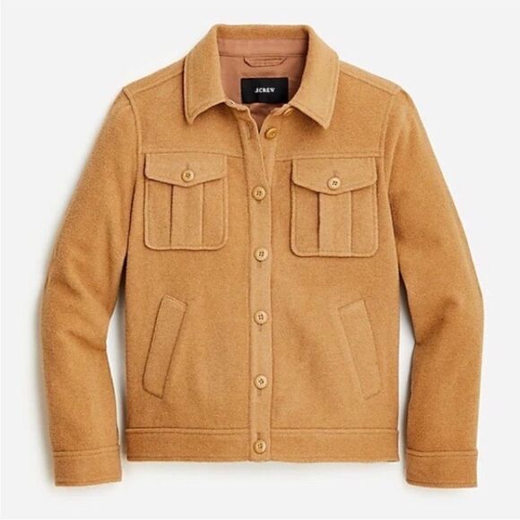 ❄️J CREW Shirt-jacket in Stretch Wool - Picture 1 of 8